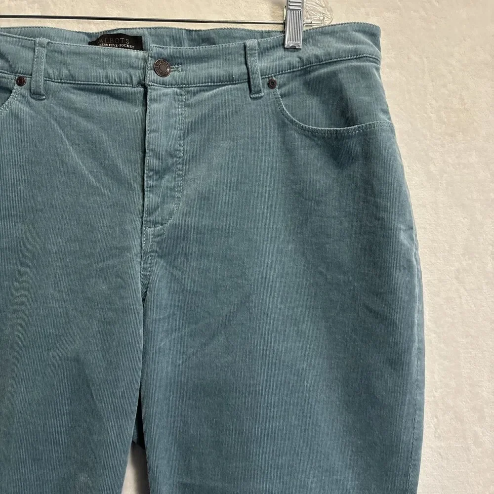 Talbots Teal Straight Leg Pants - Picture 3 of 12